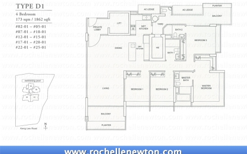 Rochelle At Newton Condominium Type D1 - 4 Bedroom