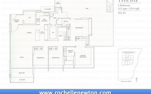 Rochelle At Newton Condominium Type D1a - 4 Bedroom