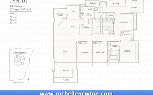 Rochelle At Newton Condominium Type D2 - 4 Bedroom