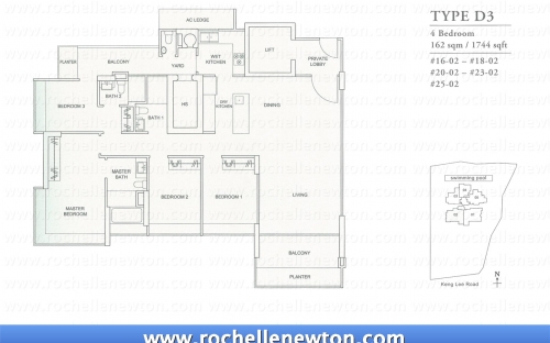 Rochelle At Newton Condominium Type D3 - 4 Bedroom